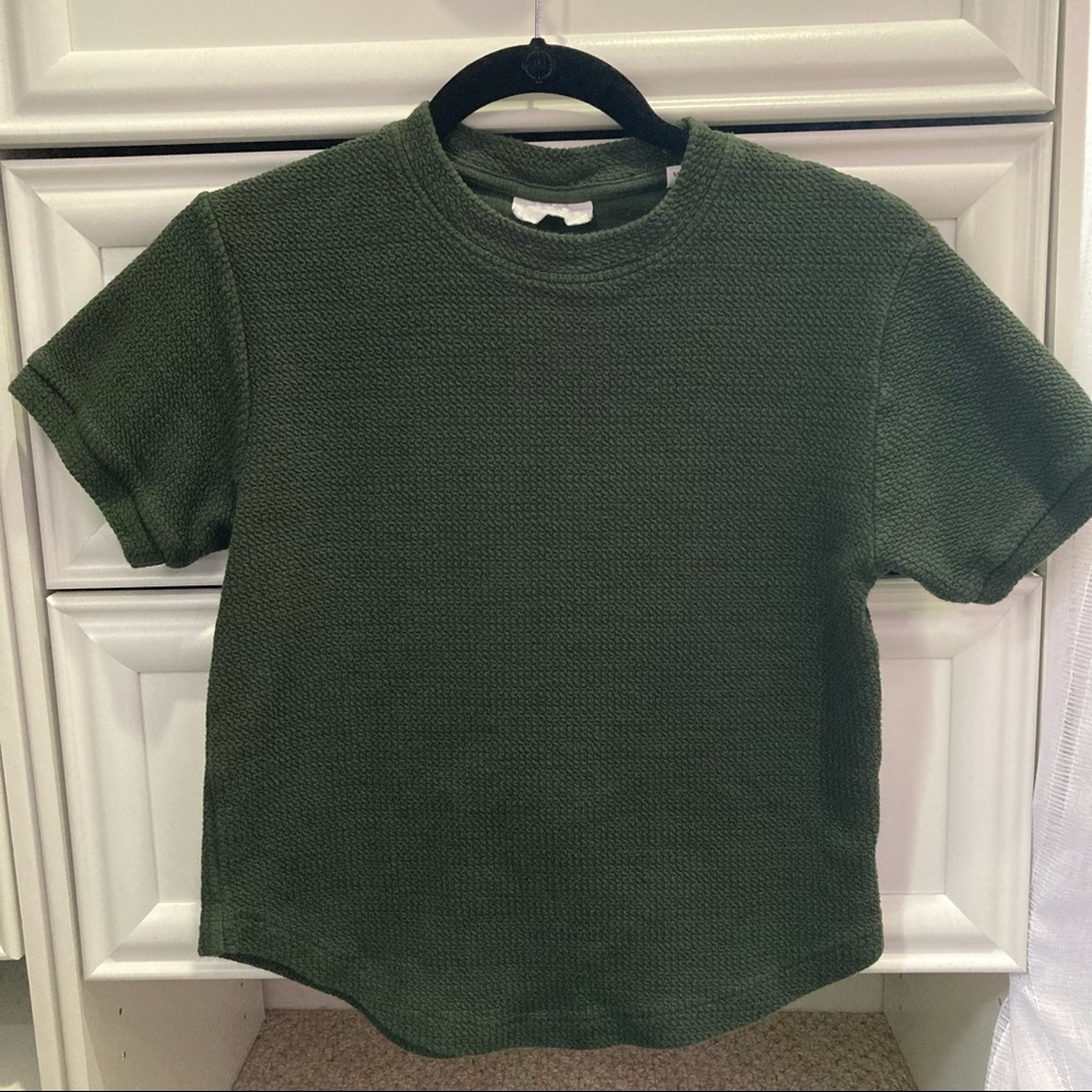KOTN green short sleeve knit top